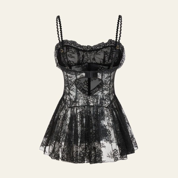 The Lyon Scalloped Lace Thong Set