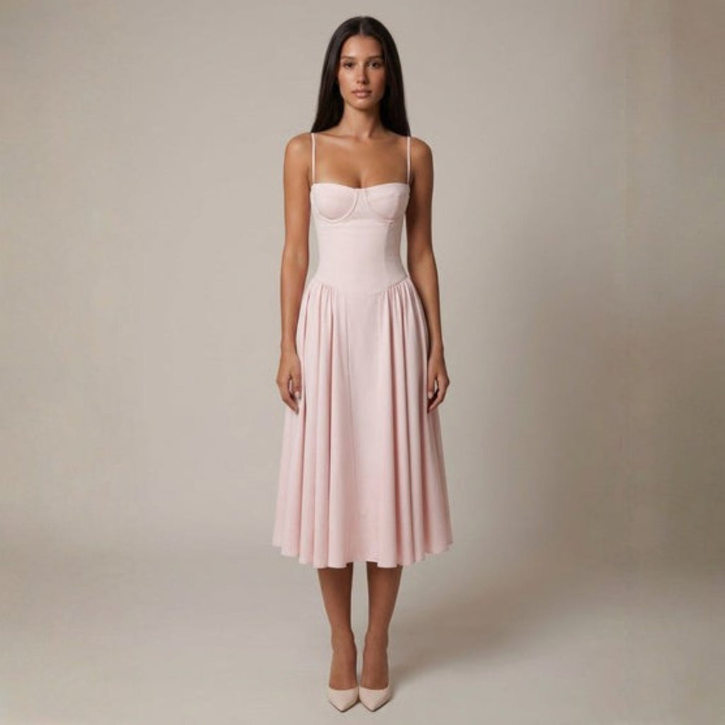 The Sorrento Bustier Pleated Dress