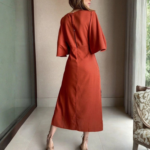 The Amalfi Tie-Front Midi Dress