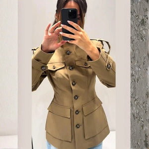 The Savanna Stand-Collar Utility Trench Coat