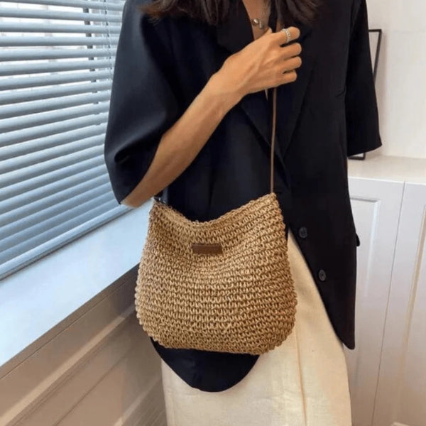 The Camille Woven Crossbody Bag