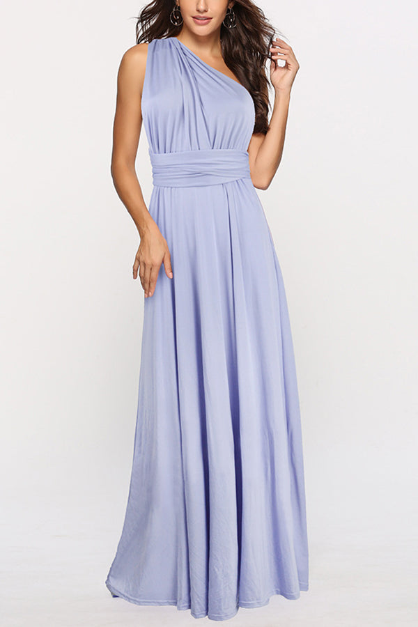 Multi-Way Multi Rope Crossover Backless Sexy Bandage Dress violet blue L