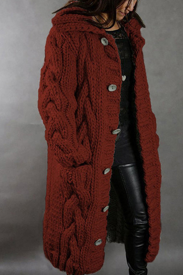 New cardigan large size sweater jacket Claret