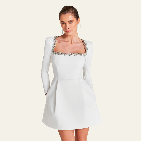 The Cannes Evening Structured Velvet Cocktail Dress