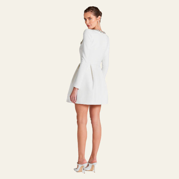 The Cannes Evening Structured Velvet Cocktail Dress