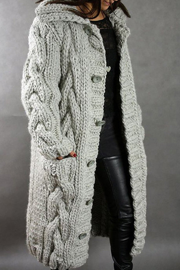 New cardigan large size sweater jacket light gray