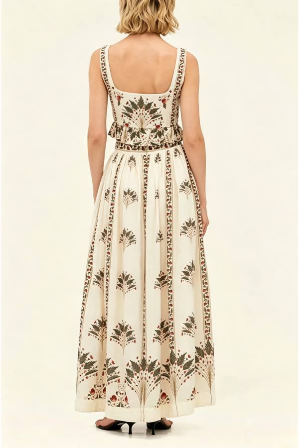 Palmilla Botanical Peplum Linen Matching Set