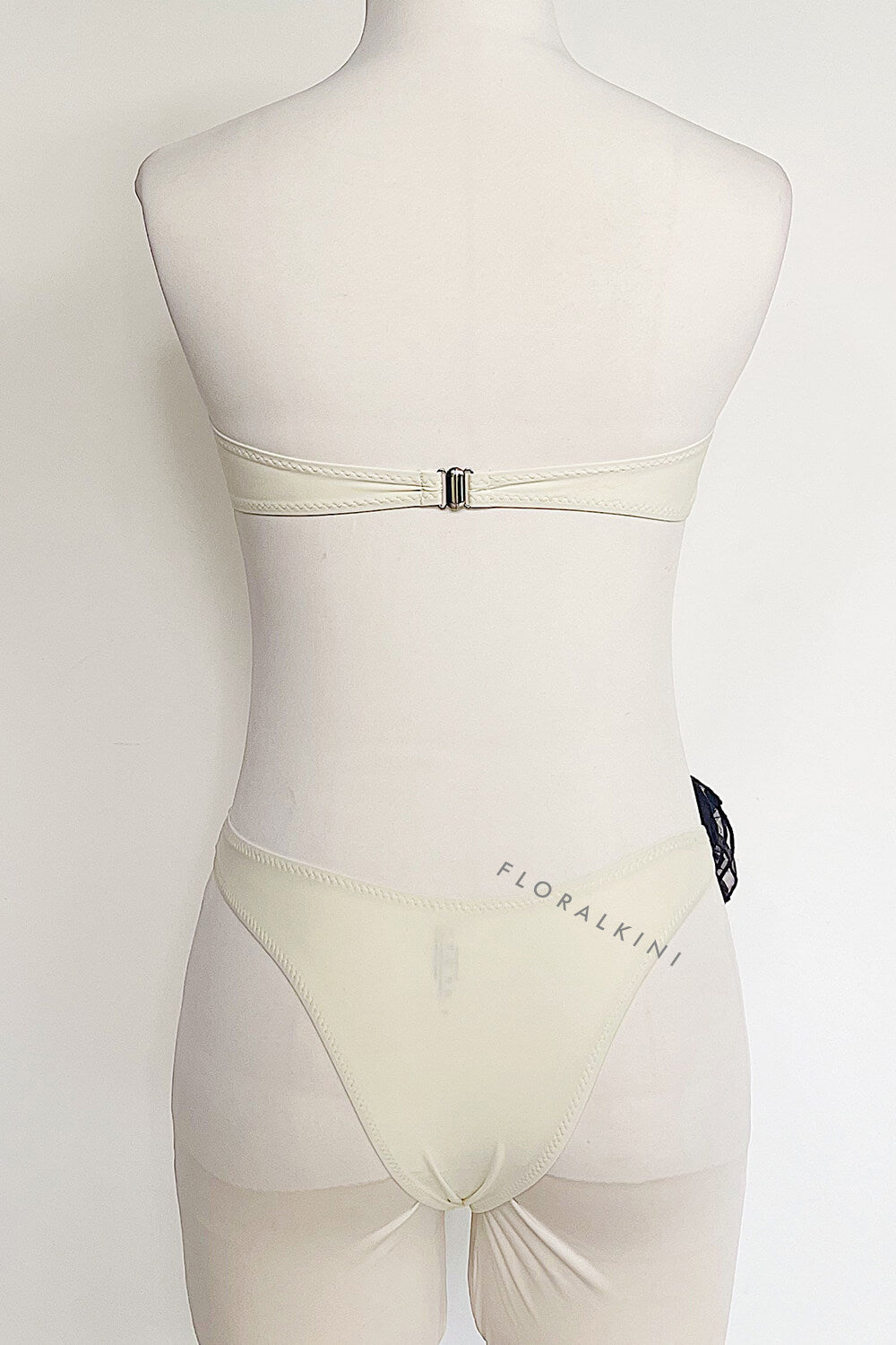 Rosette Bandeau High Waisted Bikini Set