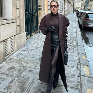 The Milano Double-Breasted Long Coat