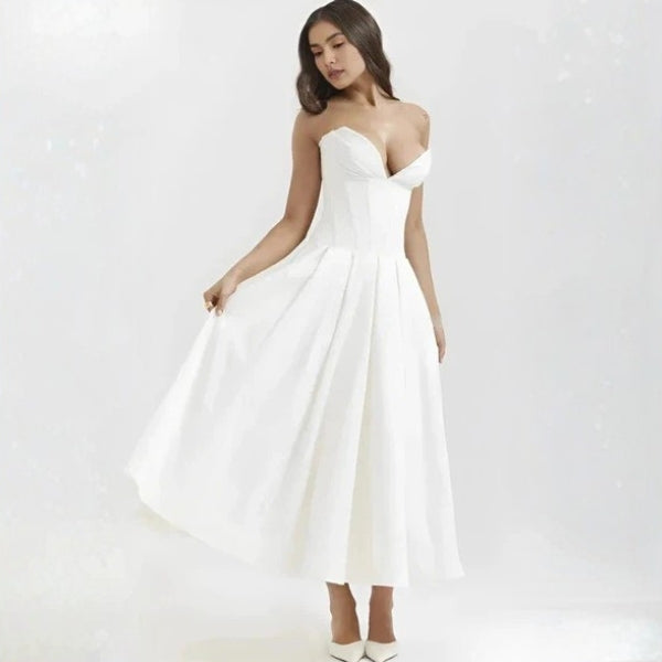 The Taylor Sculpted Sweetheart Midi Dress