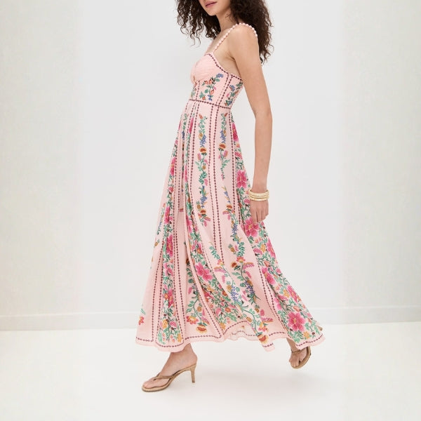 The Mykonos Floral-Embroidered Maxi Dress