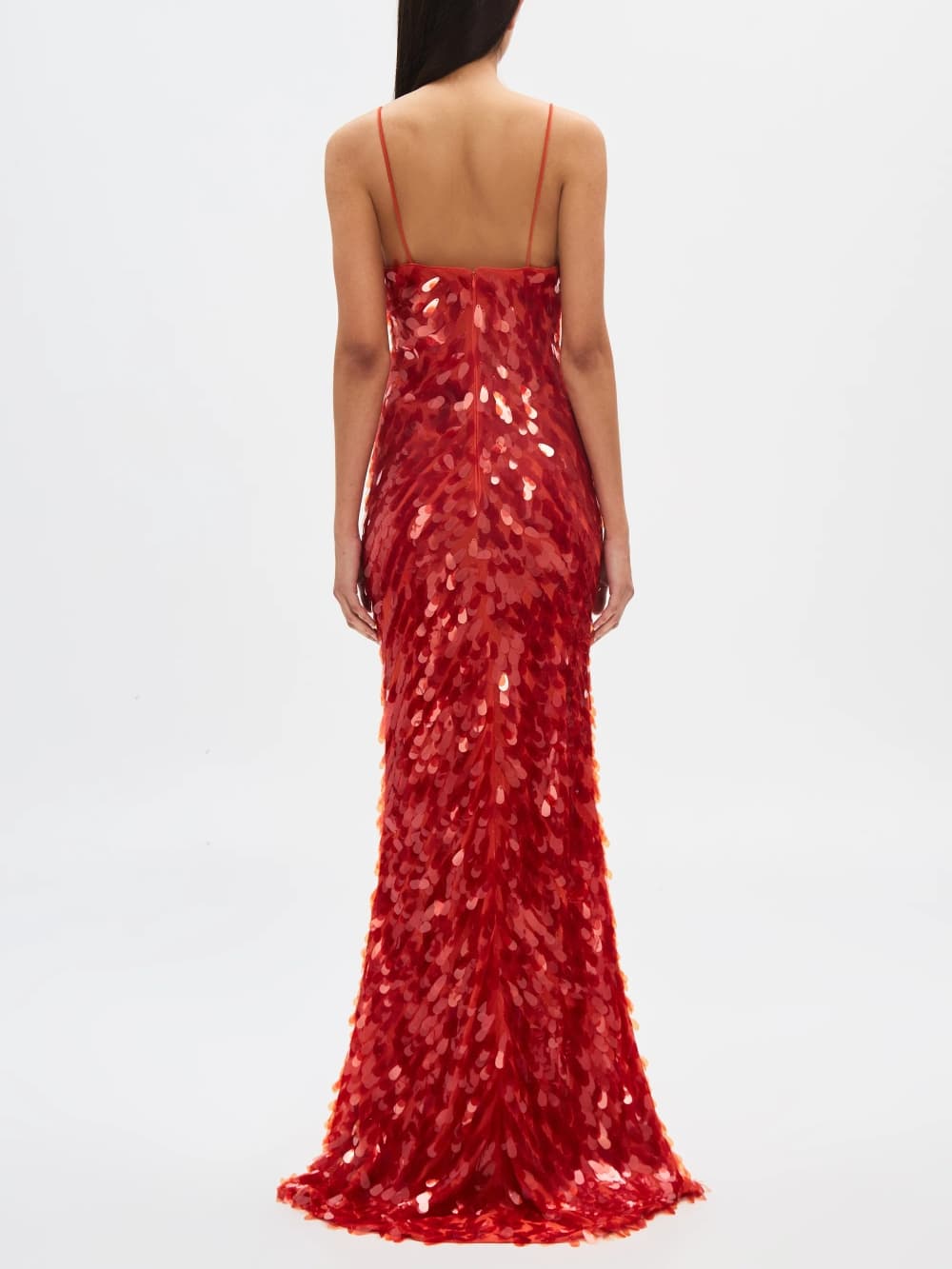 Das Red Sapphire Pailletten-Maxikleid
