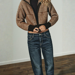 The Aspen Zip-Up Textured Knit Jacket