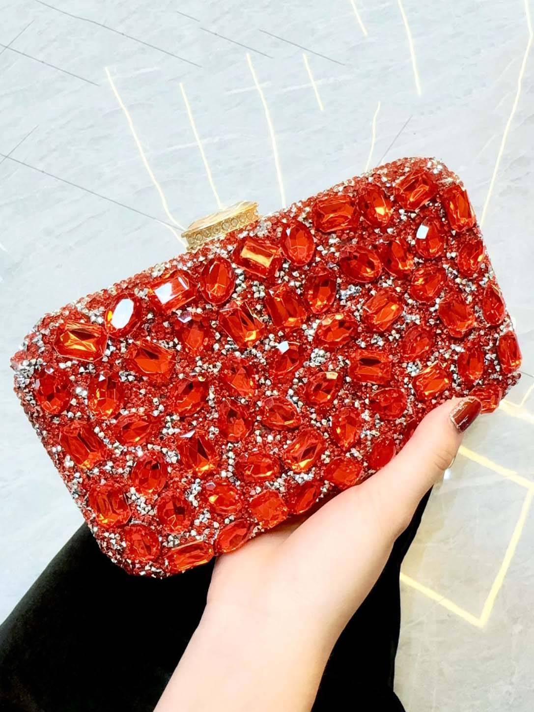Sac à main pochette brillant