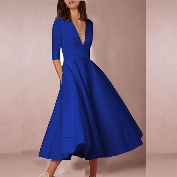 The Valencia Structured Midi Dress