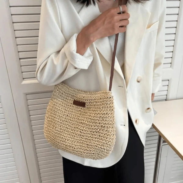 The Camille Woven Crossbody Bag