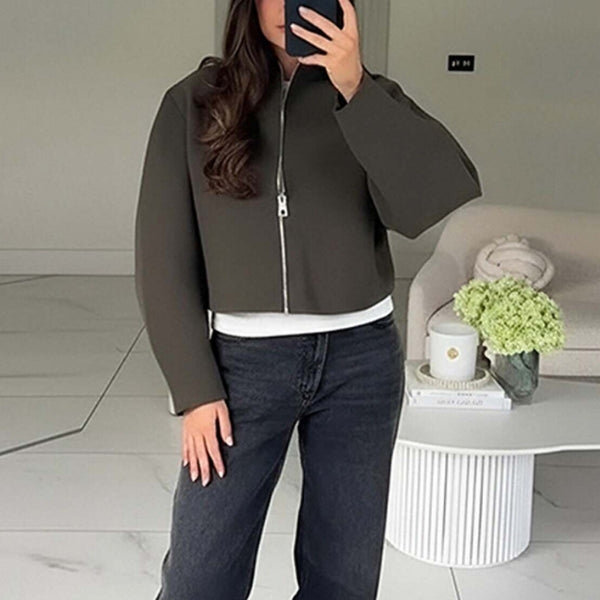 The Milan Cropped Zip Jacket