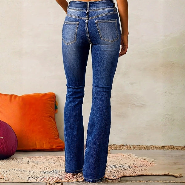 The Malibu Double-Button Flare Jeans