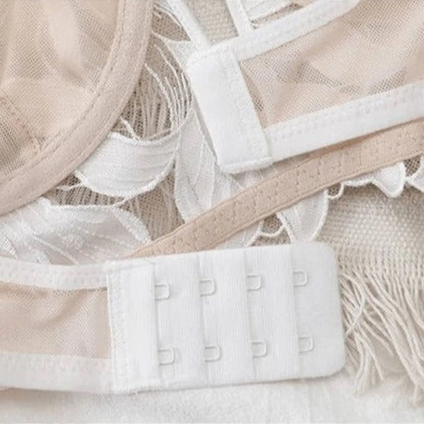 The Daniela Embroidered Mesh Lingerie Set