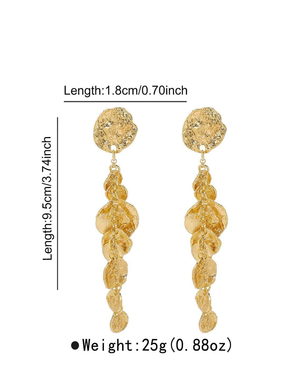 Boucles d'oreilles à pampilles irrégulières minimalistes