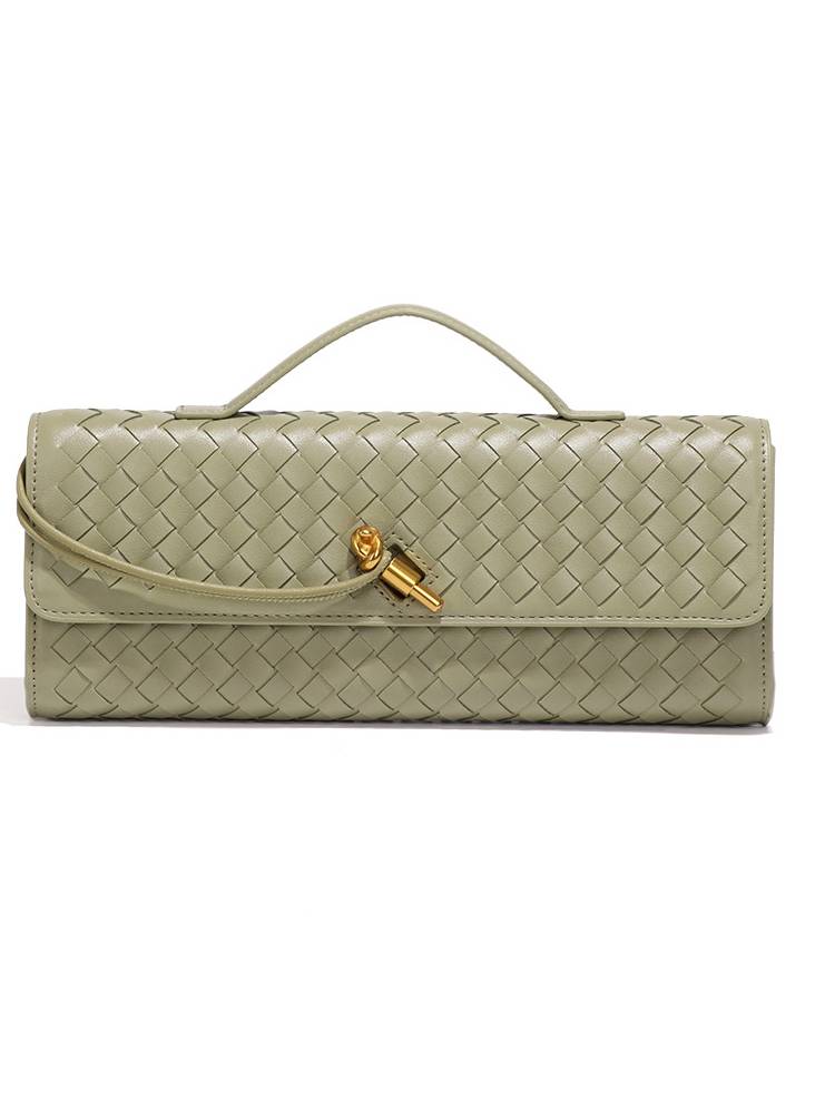 Sac à bandoulière à rabat tissé bidirectionnel
