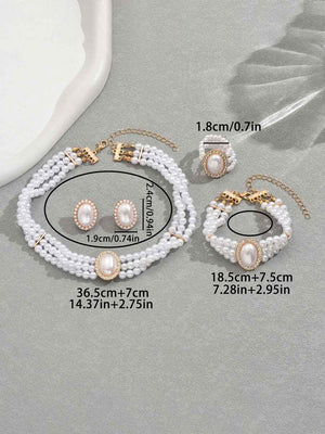 Ensemble de colliers clavicules polyvalents rétro multicouches en diamants et perles