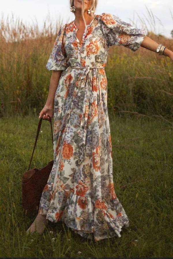Convertible Cottage Floral Dress