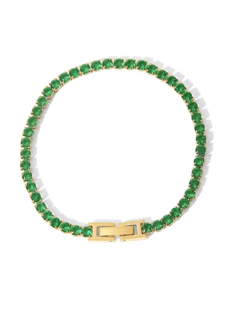 Tennis Bracelet Green one size