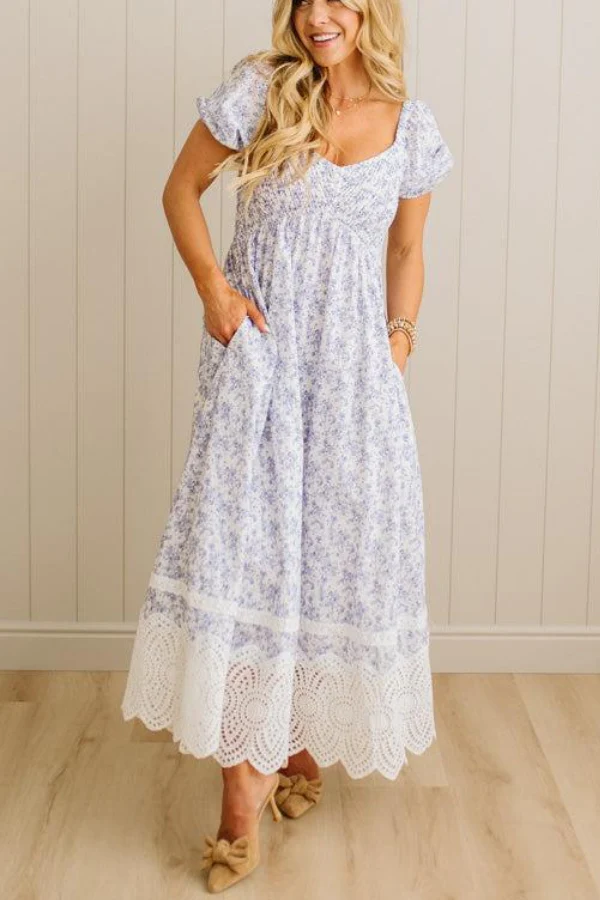 Julia Lace Hem Maxi Dress