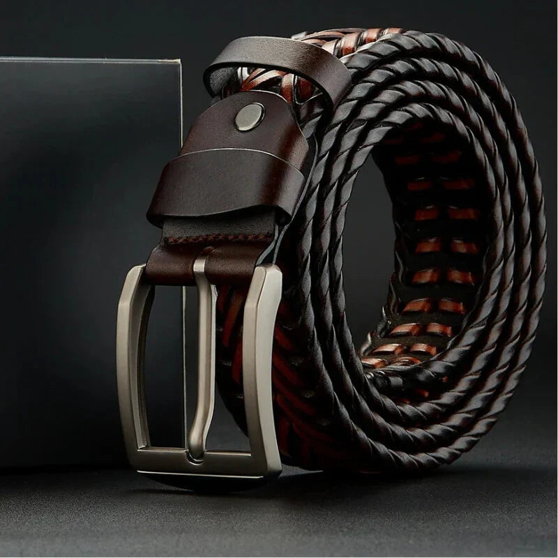 David Woven Leather Belt