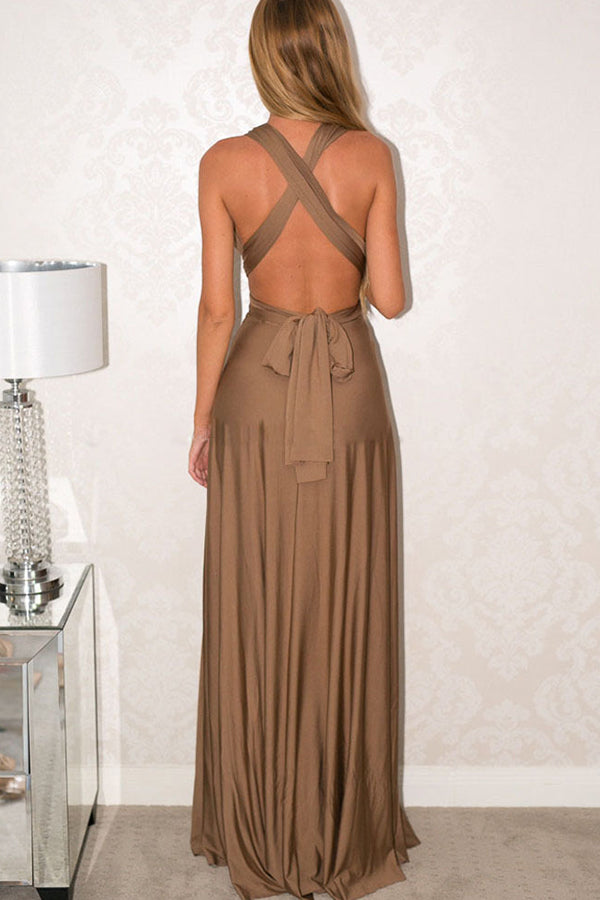 Multi-Way Multi Rope Crossover Backless Sexy Bandage Dress