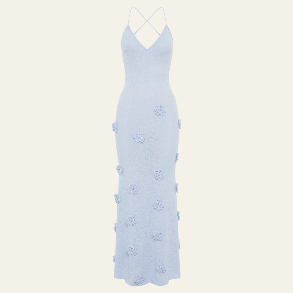 The Geneva Floral Knit Maxi Dress