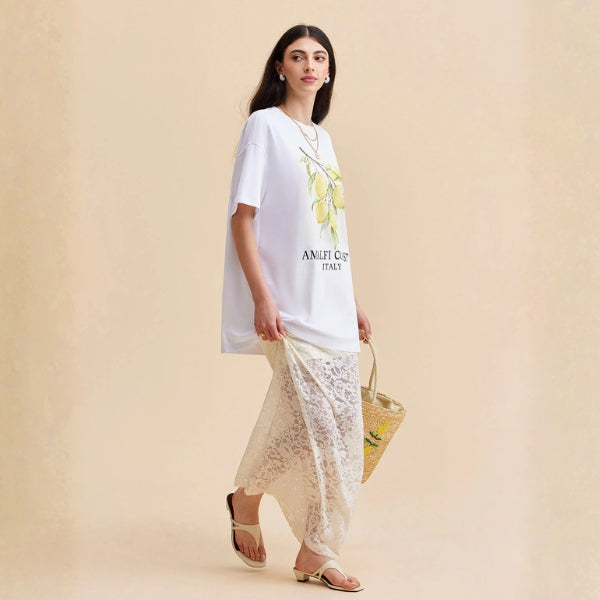 The Amalfi Floral Lace Maxi Skirt