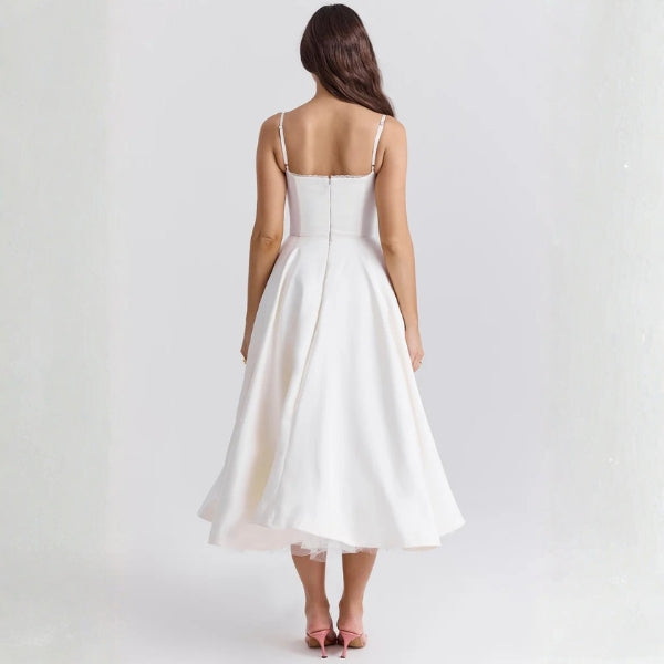 The Vienna Structured Corset Midi Dress