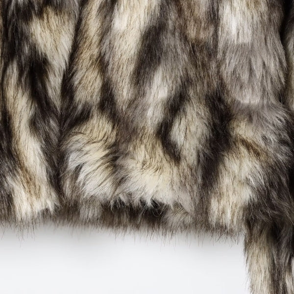 The Milan Striped Faux-Fur Coat