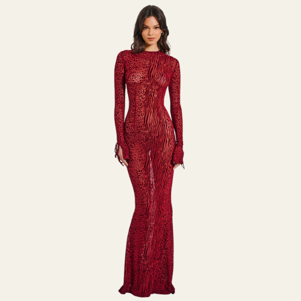 The Vienna Animal Print Maxi Dress