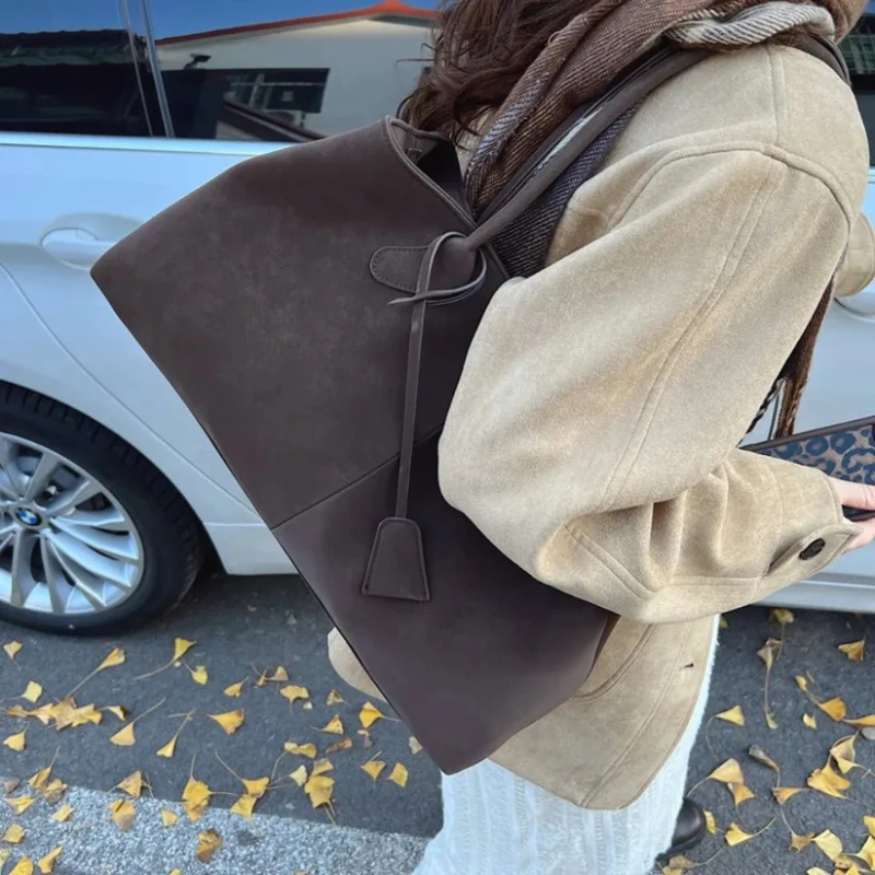 The Amara Suede Tote Bag