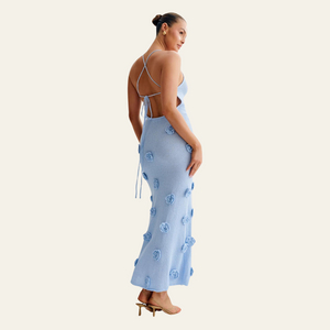The Geneva Floral Knit Maxi Dress