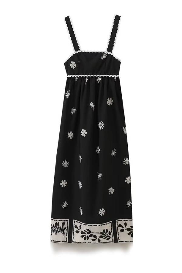 Fashion Printed Maxi Slip Dress