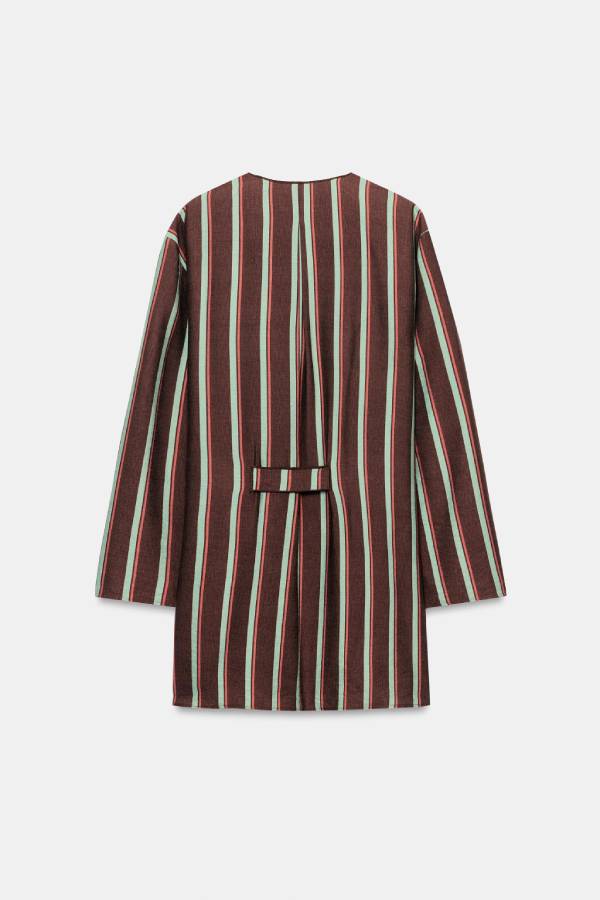 STRIPED WRAP JACKET