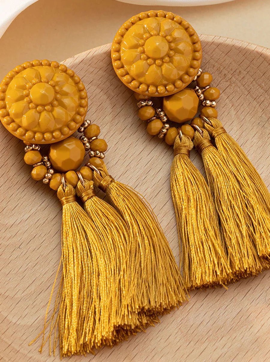 Fringe Earrings Gold one size