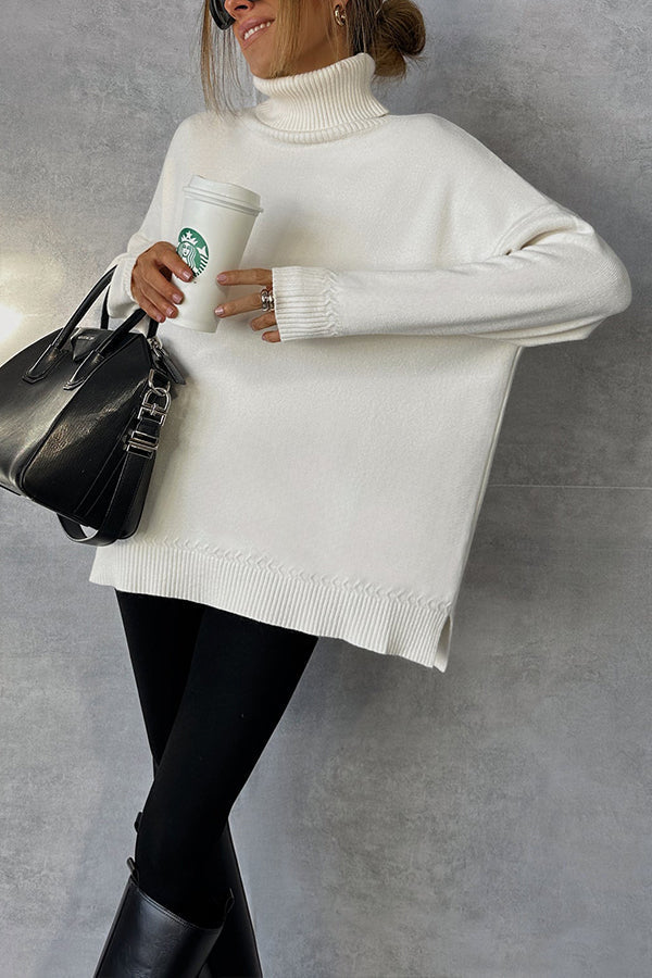 CREAM KNIT SWEATER White