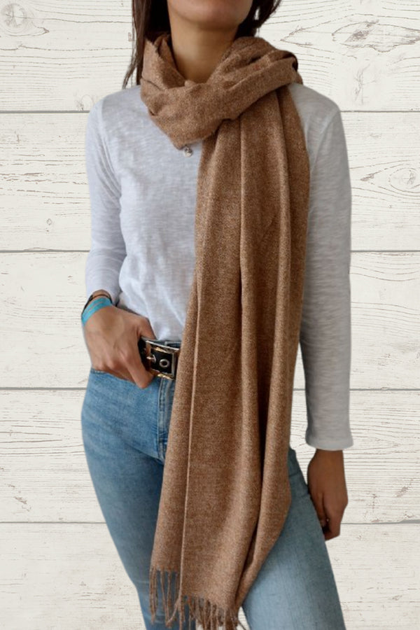 Scarf a speckled color, camel color Camel one size
