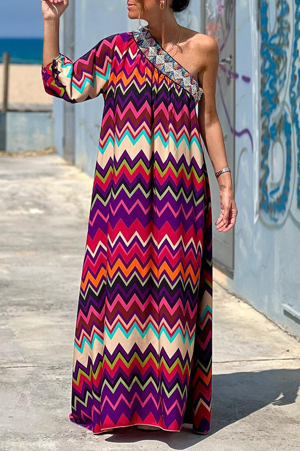 Ethnic Multicolor Resort Dress multicolor