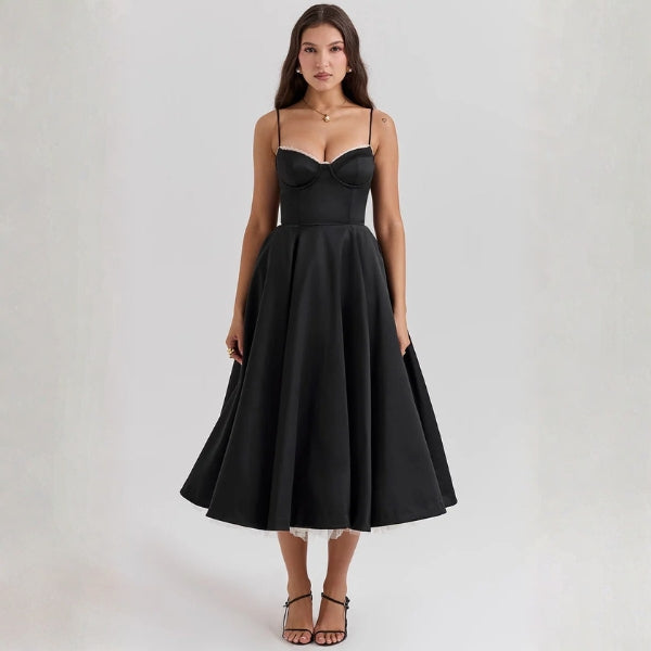 The Vienna Structured Corset Midi Dress