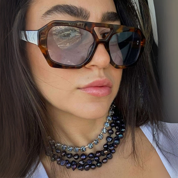 The Milano Geometric Acetate Sunglass