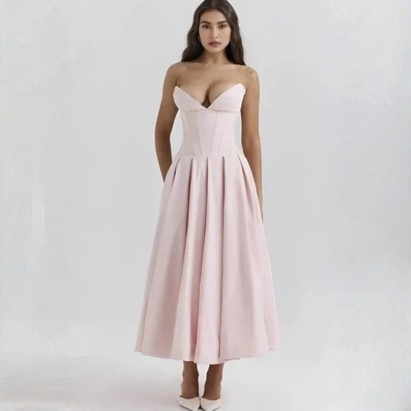 The Taylor Sculpted Sweetheart Midi Dress