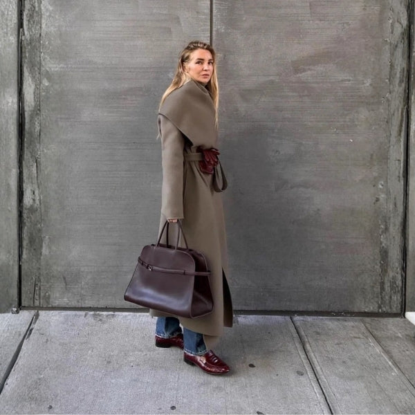 The Verona Belted Top-Handle Tote Bag