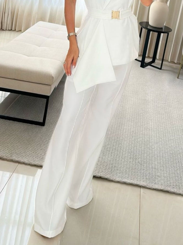 Elegant Side Pocket Suit Pants