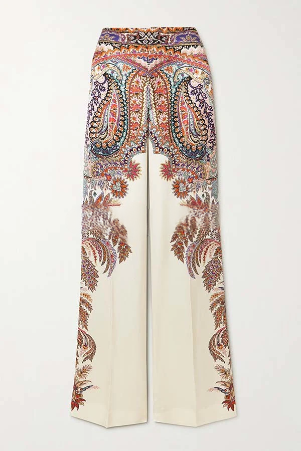 Feeling Dreamy Paisley Print High Rise Pocket Wide Leg Pants